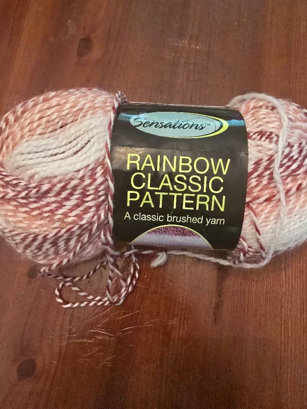 Yarn Berry White Stripes Color RS03 Lot 3104 Sensations Rainbow Classic #5